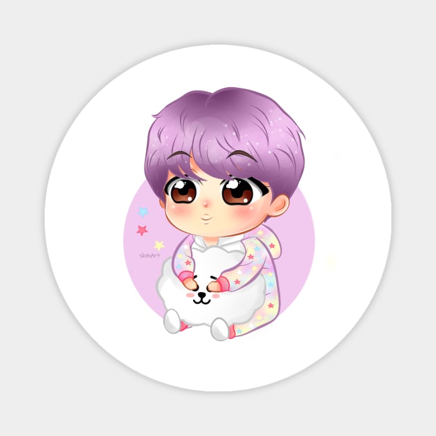 BTS Jin RUN BTS Ep. 97 Chibi Magnet by SkmArtShop